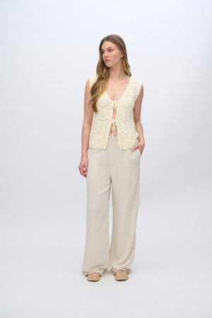 moves Daphne knit vest 4286 Gilet 002 Ivory