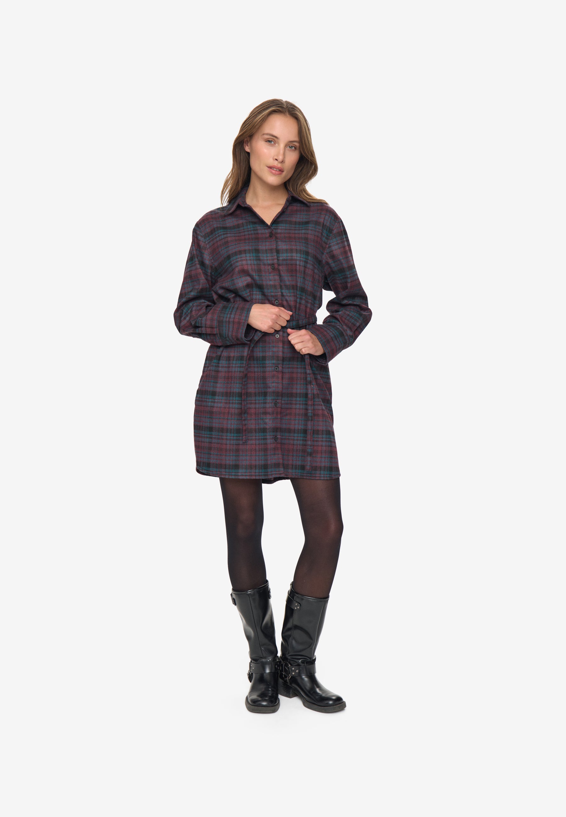 moves Emmaly shirt dress 4539 Short Dress 1917 fig