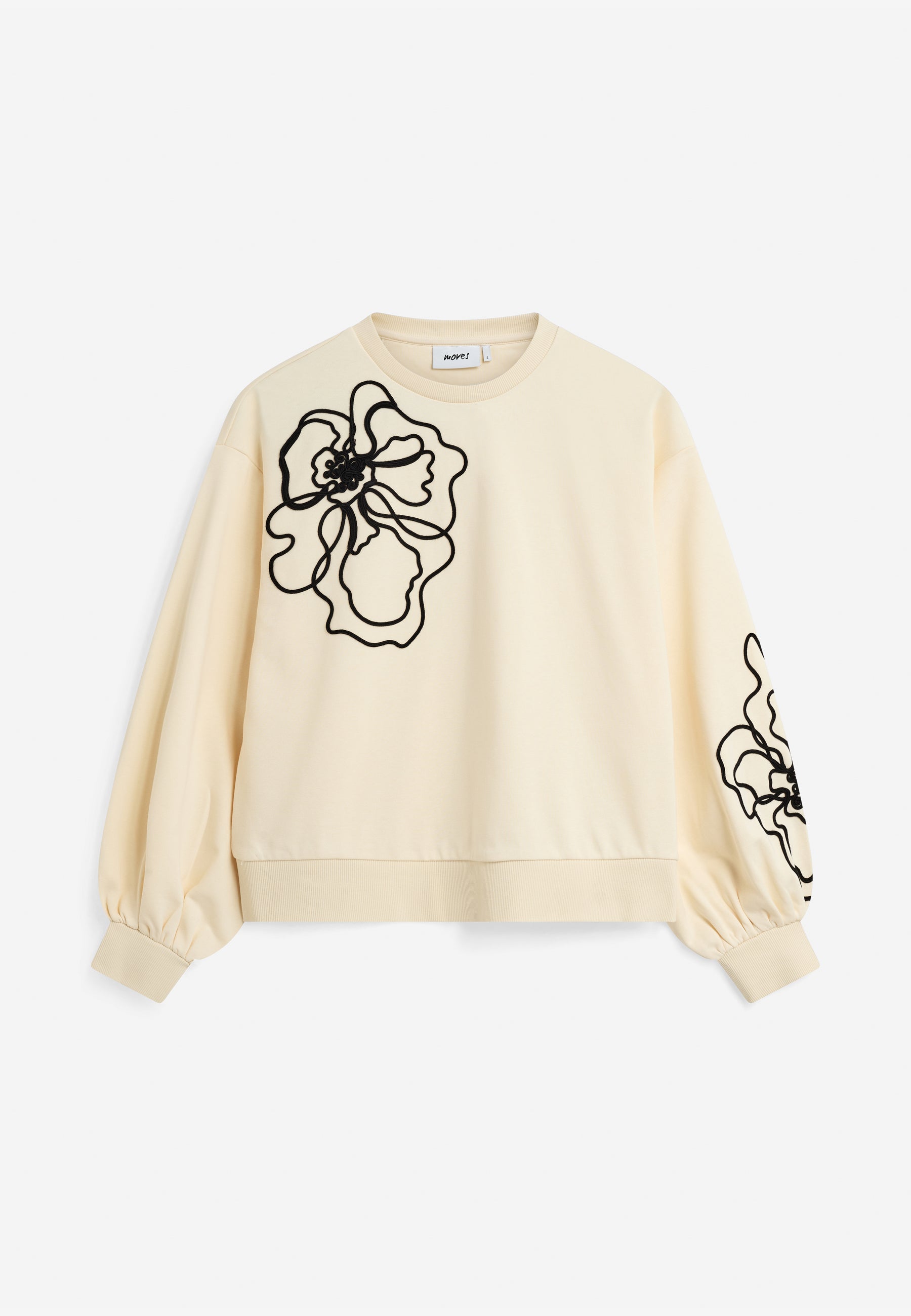 moves Flower sweat 4646 Sweatshirt 0710 Shortbread