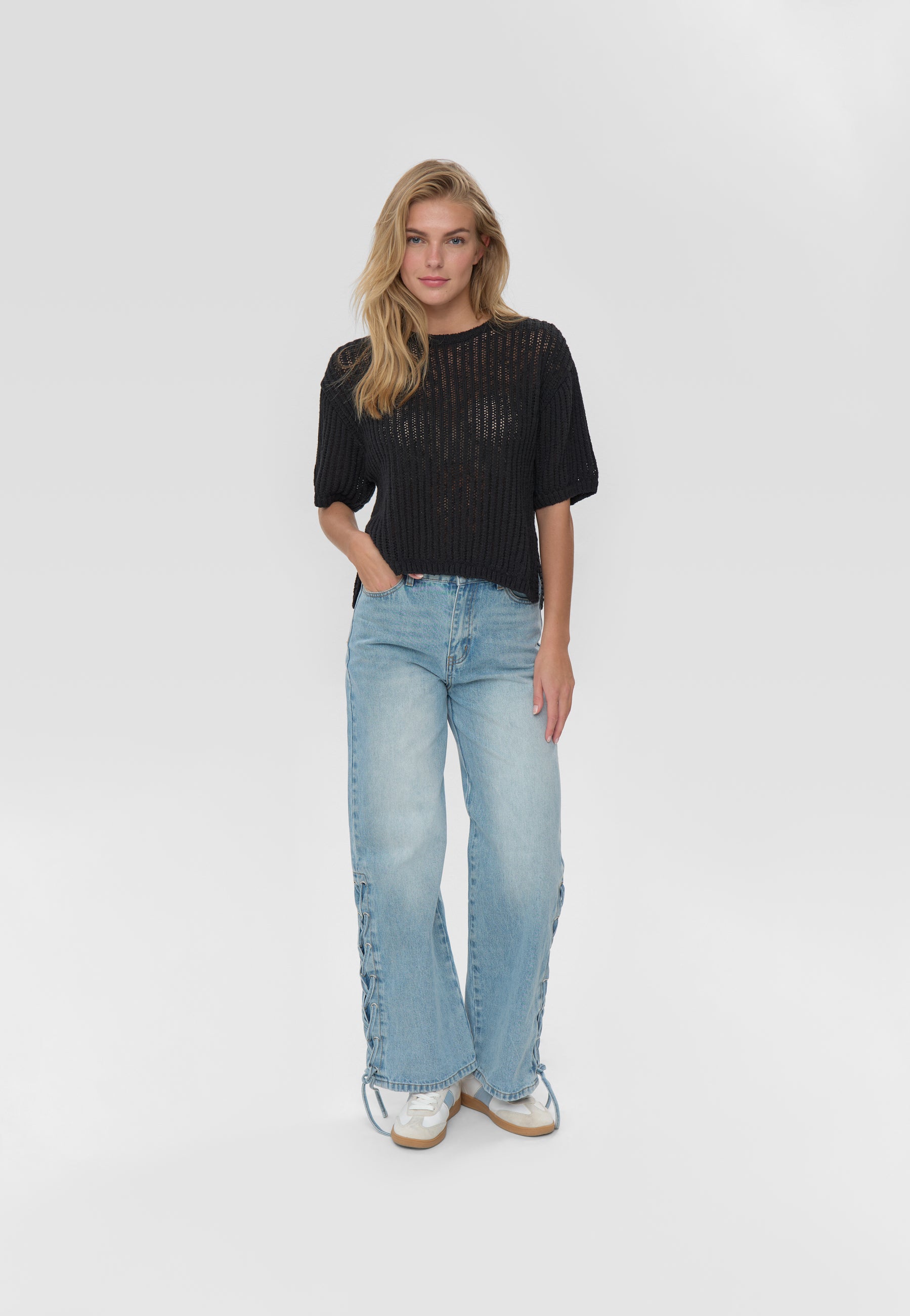 moves Fro ss knit 4378 Jumper 999 Black