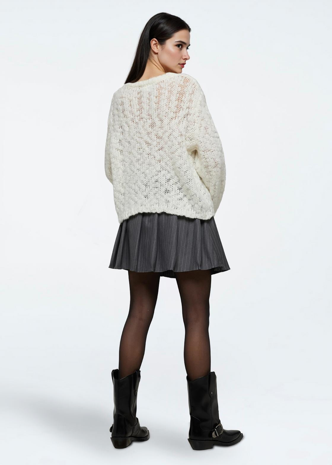 moves Fylla knit 4374 Jumper 0105 Antique White