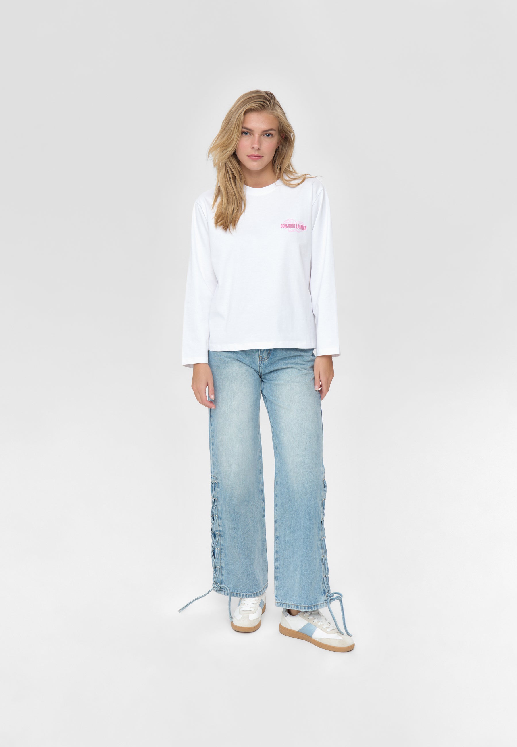 moves Kanna LS tee 4641 GOTS Long Sleeved T-shirt 0601 Bright White