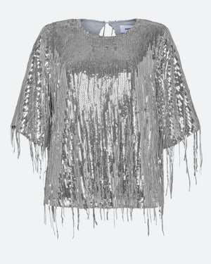 moves Mandi blouse 4451 Short Sleeved Blouse 1020 Silver