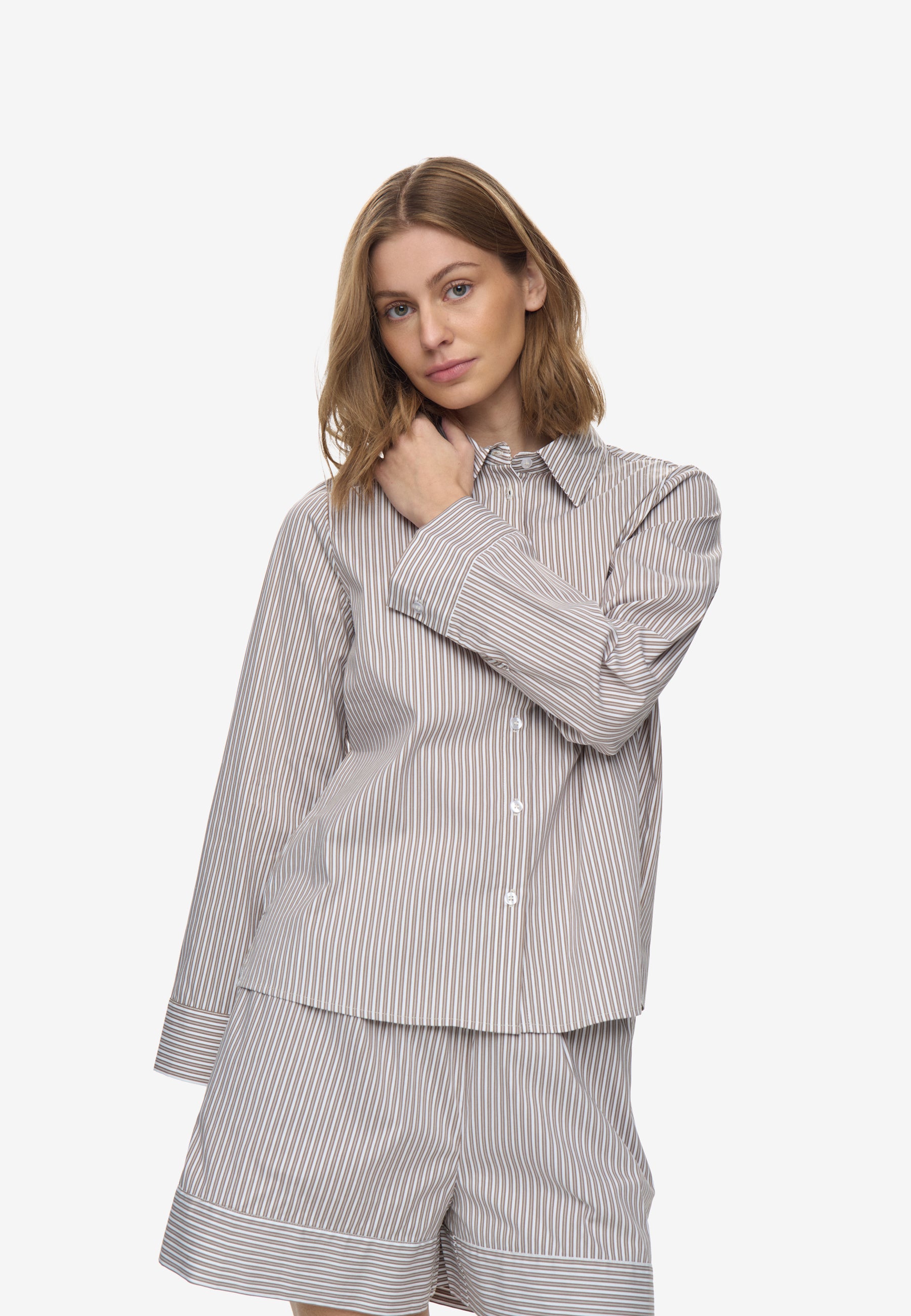 moves Scarletta shirt 4728 Long Sleeved Shirt 1114 Travetine
