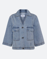 moves Amarie denim shirt 4283 Short Sleeved Shirt 1001 Light Blue