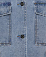 moves Amarie denim shirt 4283 Short Sleeved Shirt 1001 Light Blue