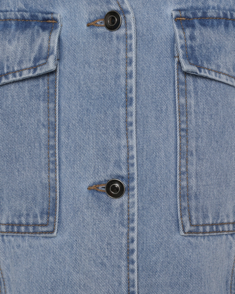 moves Amarie denim shirt 4283 Short Sleeved Shirt 1001 Light Blue