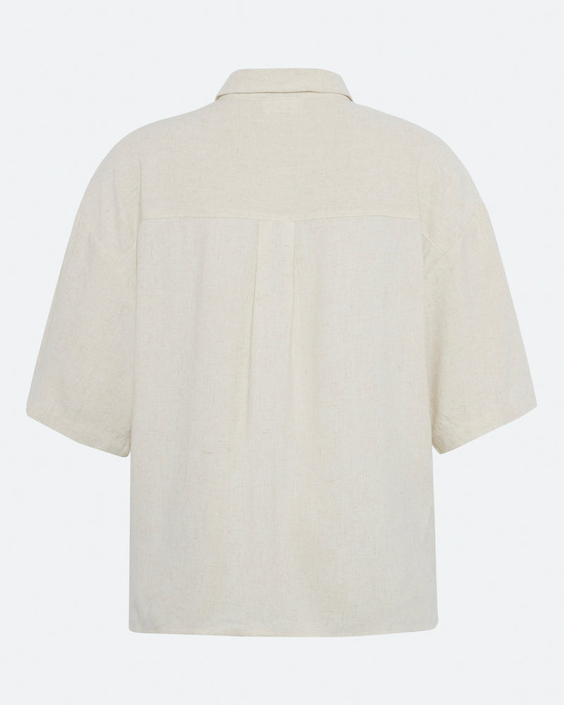moves Elise short sleeved linen blend shirt 2744 Short Sleeved Shirt 0108 Castle Wall