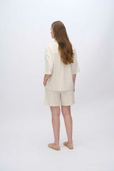 moves Elise short sleeved linen blend shirt 2744 Short Sleeved Shirt 0108 Castle Wall