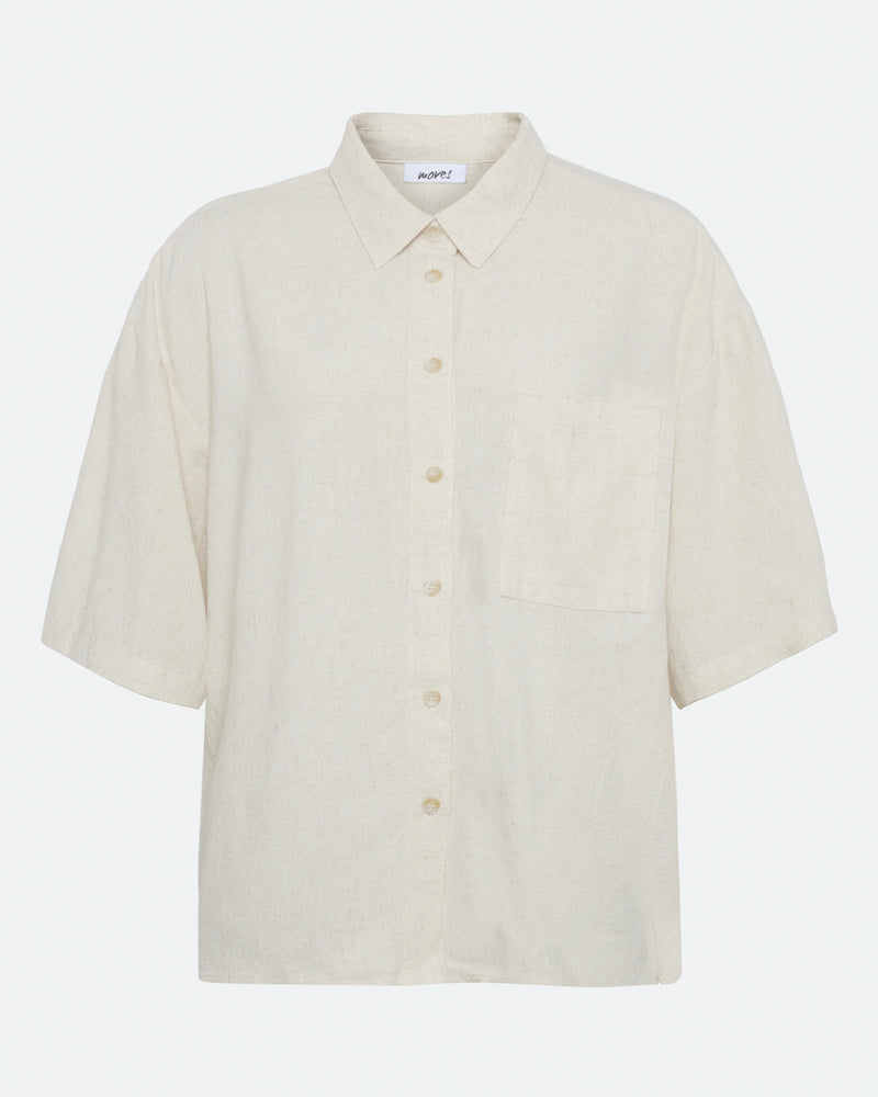 moves Elise short sleeved linen blend shirt 2744 Short Sleeved Shirt 0108 Castle Wall
