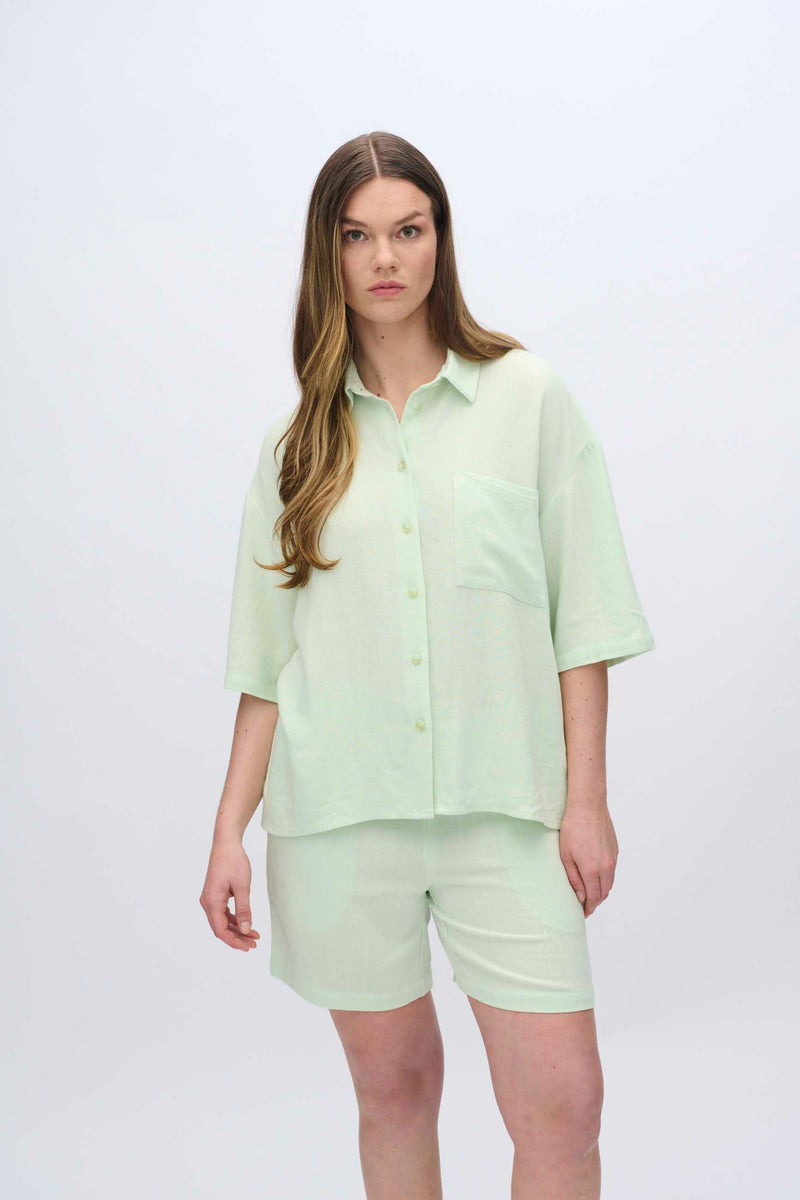 moves Elise short sleeved linen blend shirt 2744 Short Sleeved Shirt 0109 Ambrosia