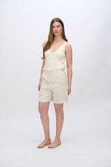 moves Kenio linen blend shorts 2744 Shorts 0108 Castle Wall