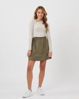 moves Kia 0032 Skirt Short Skirt 882 Dusty Olive