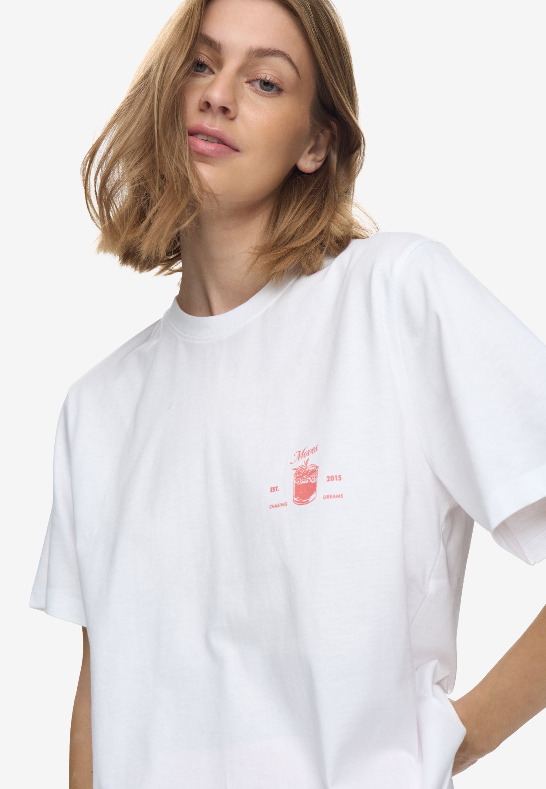 moves Kiana tee G4721 Short Sleeved T-shirt 2016 Tea rose