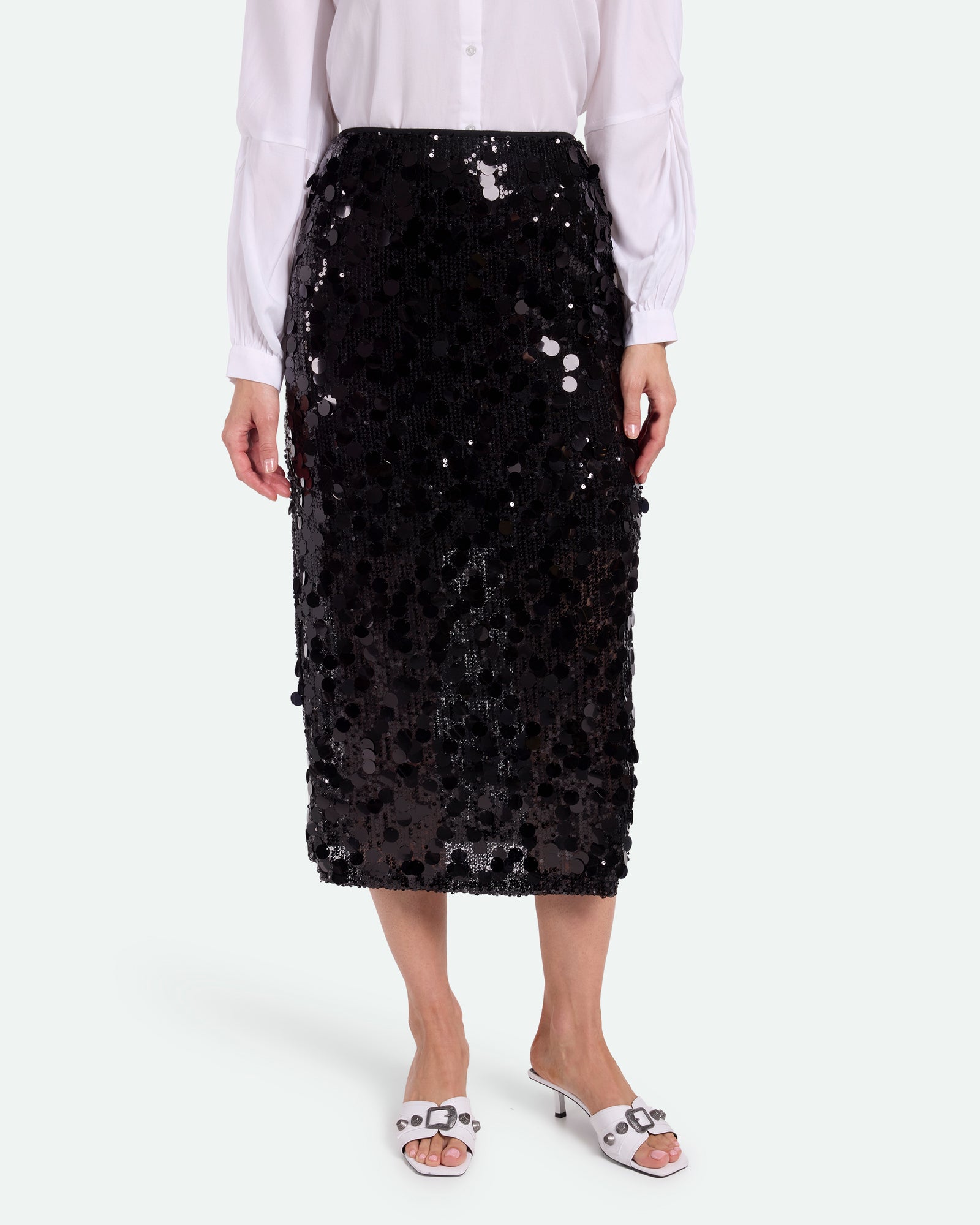 JOSE MOON❤RANDOM　DRAPE　SKIRT❤黒❤36サイズ Lubinu Skirt 3689 Midi Skirt - 999 Black – Moves International