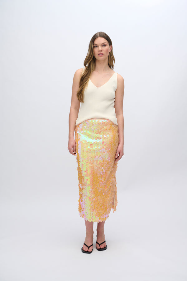 moves Lubinu sequin midi skirt 4347 Midi Skirt 1340 Cadmium Orange