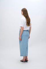 moves Maisie denim maxi skirt 4283 Maxi Skirt 1001 Light Blue