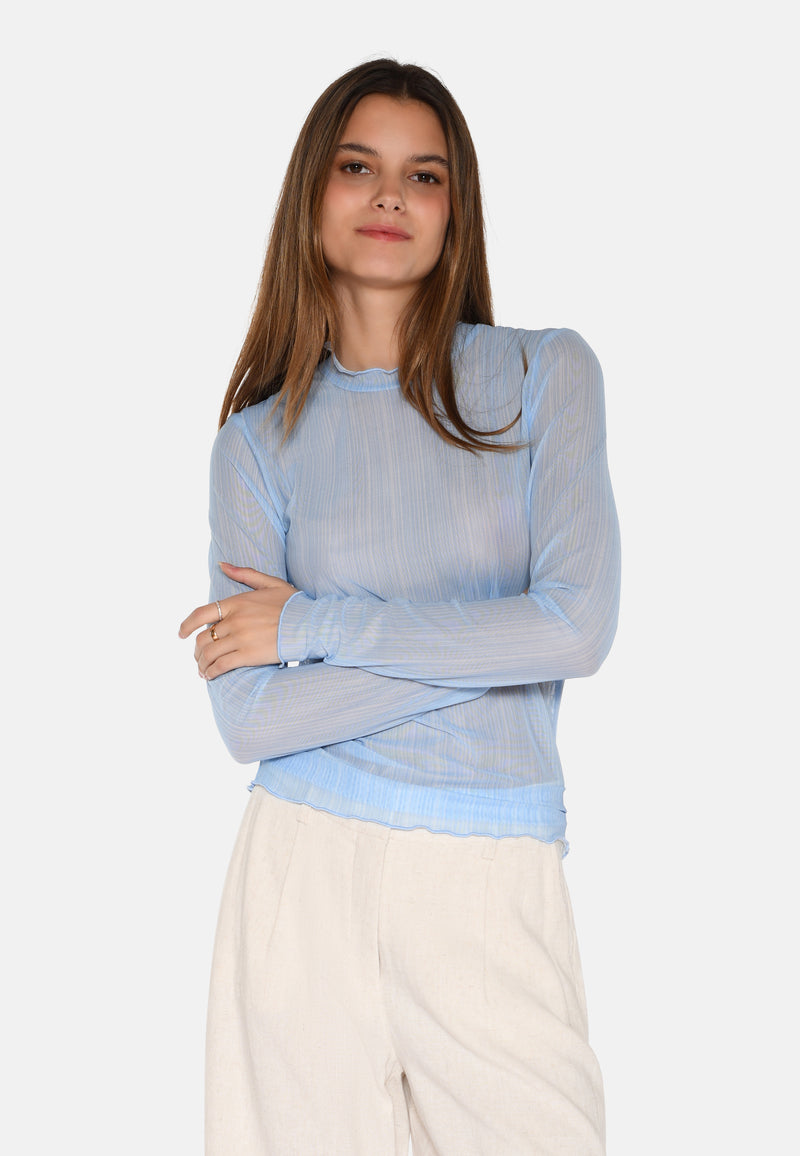 moves Markhild long sleeved mesh blouse 4202 Long Sleeved Blouse 4121 Blue Bell