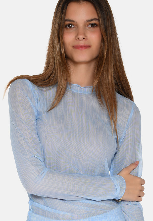 moves Markhild long sleeved mesh blouse 4202 Long Sleeved Blouse 4121 Blue Bell