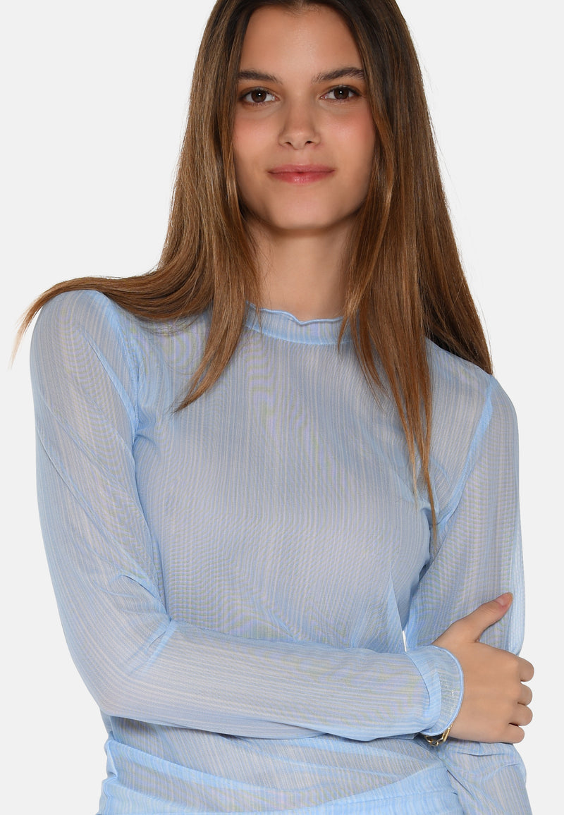 moves Markhild long sleeved mesh blouse 4202 Long Sleeved Blouse 4121 Blue Bell