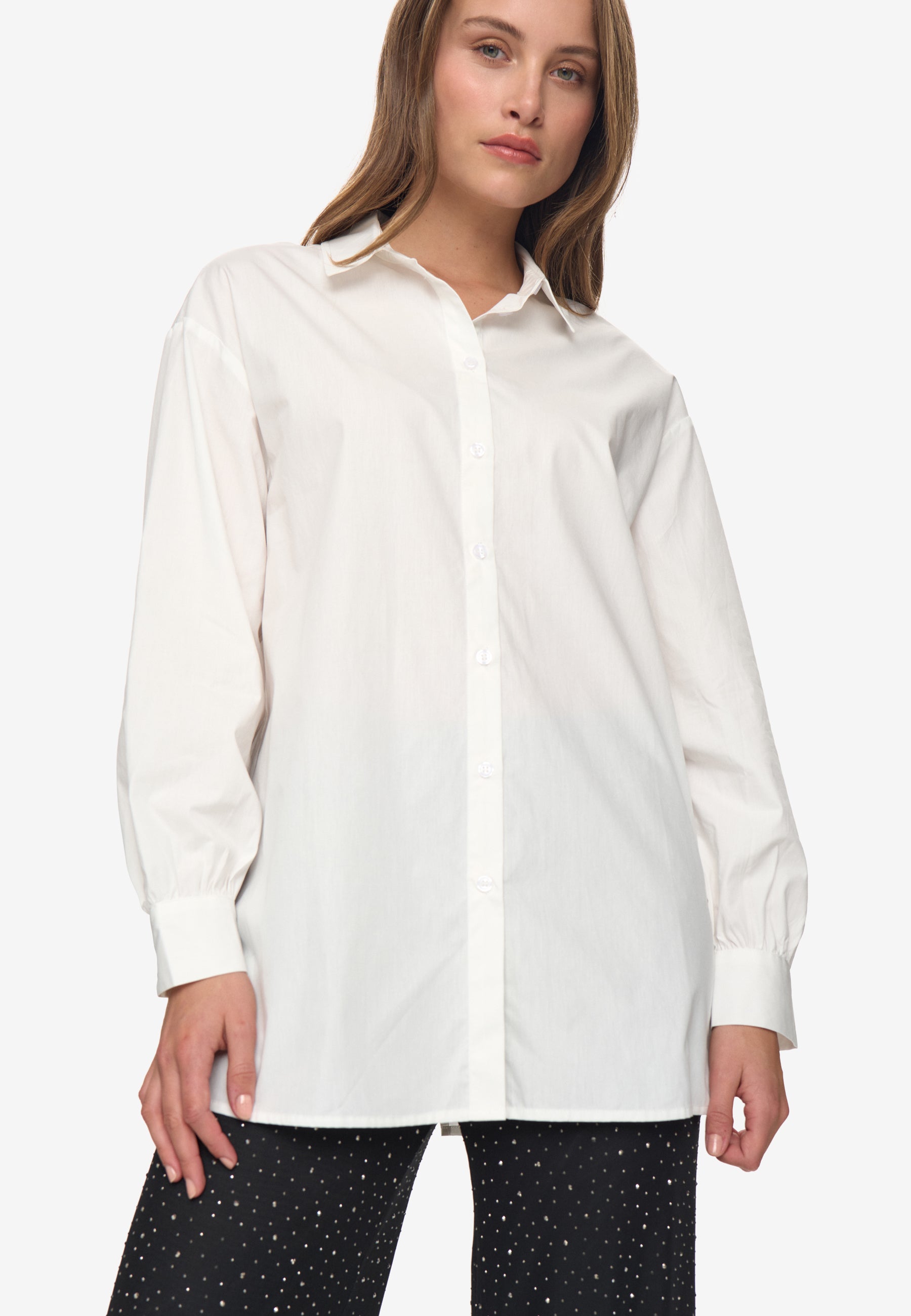 moves Nella shirt 2464 Long Sleeved Shirt 000 White