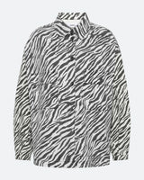 moves Noliana zebra denim shirt 4228 Long Sleeved Shirt 999 Black