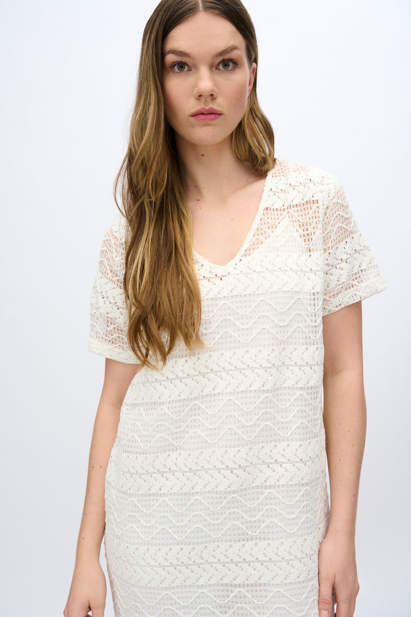moves Pilano broderie dress 4292 Midi Dress 004 Broken White