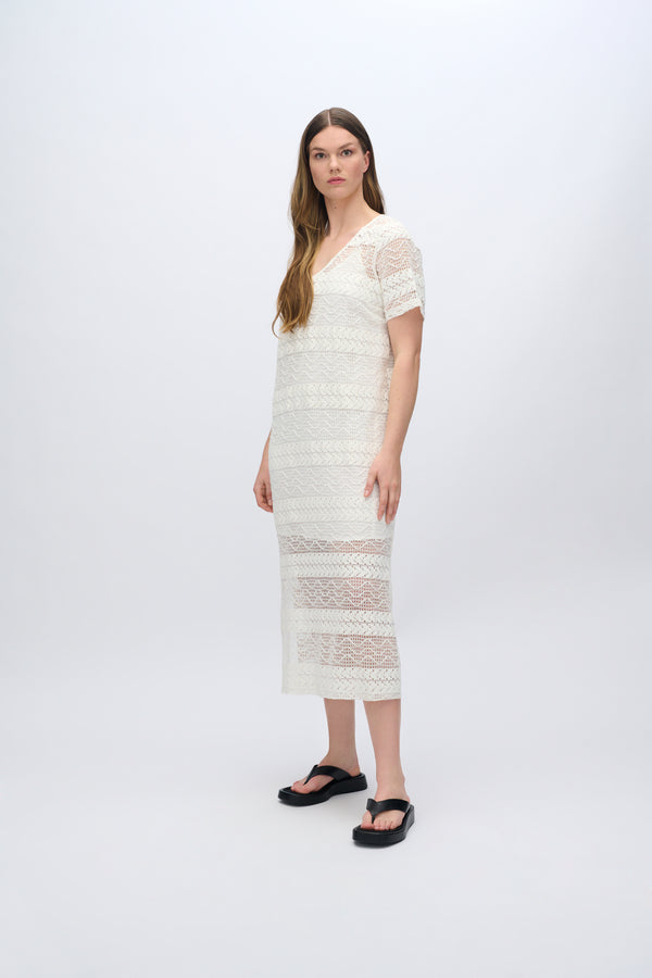 moves Pilano broderie dress 4292 Midi Dress 004 Broken White