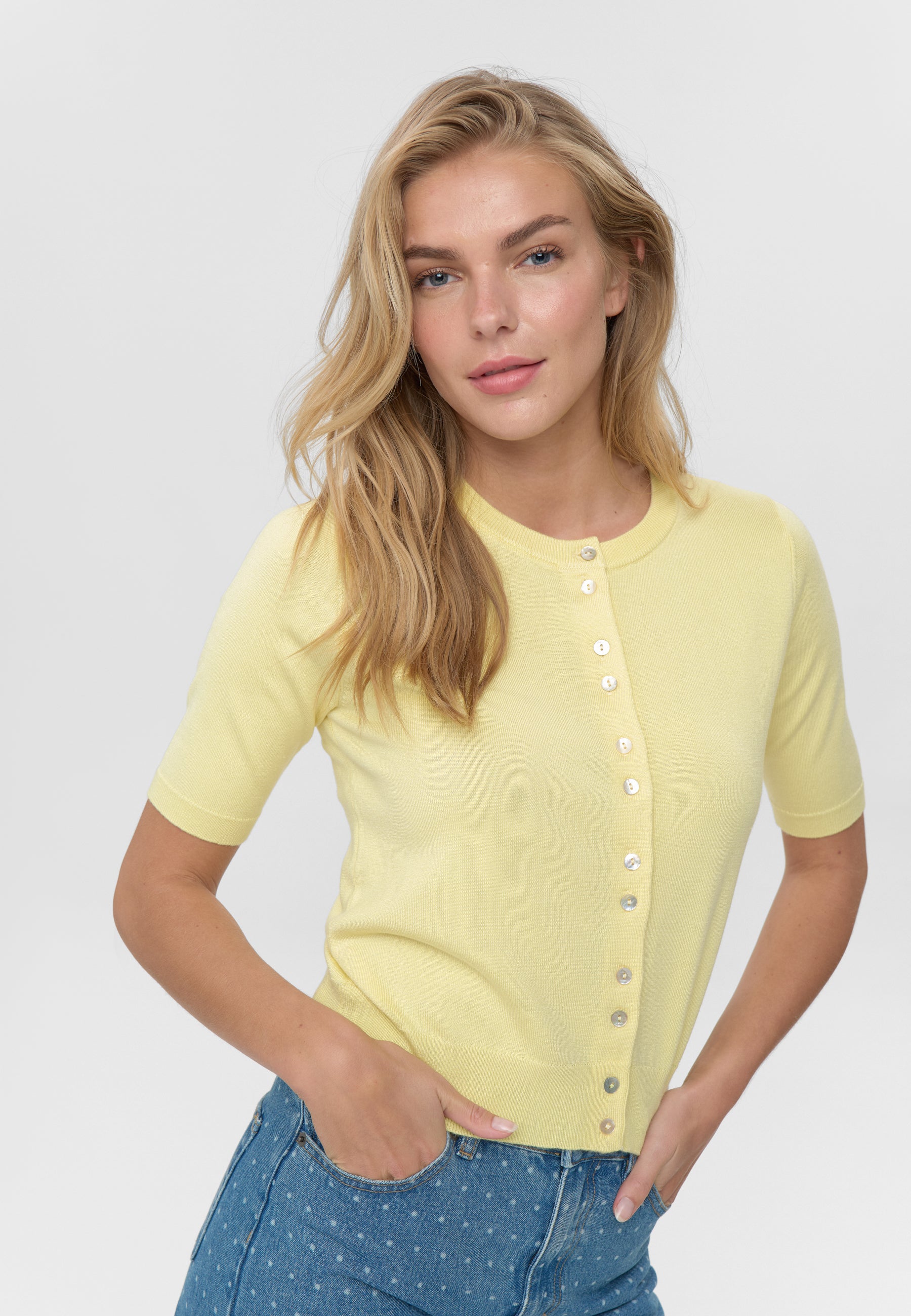 moves Pollana cardigan 4635 Jumper 0618 Wax Yellow