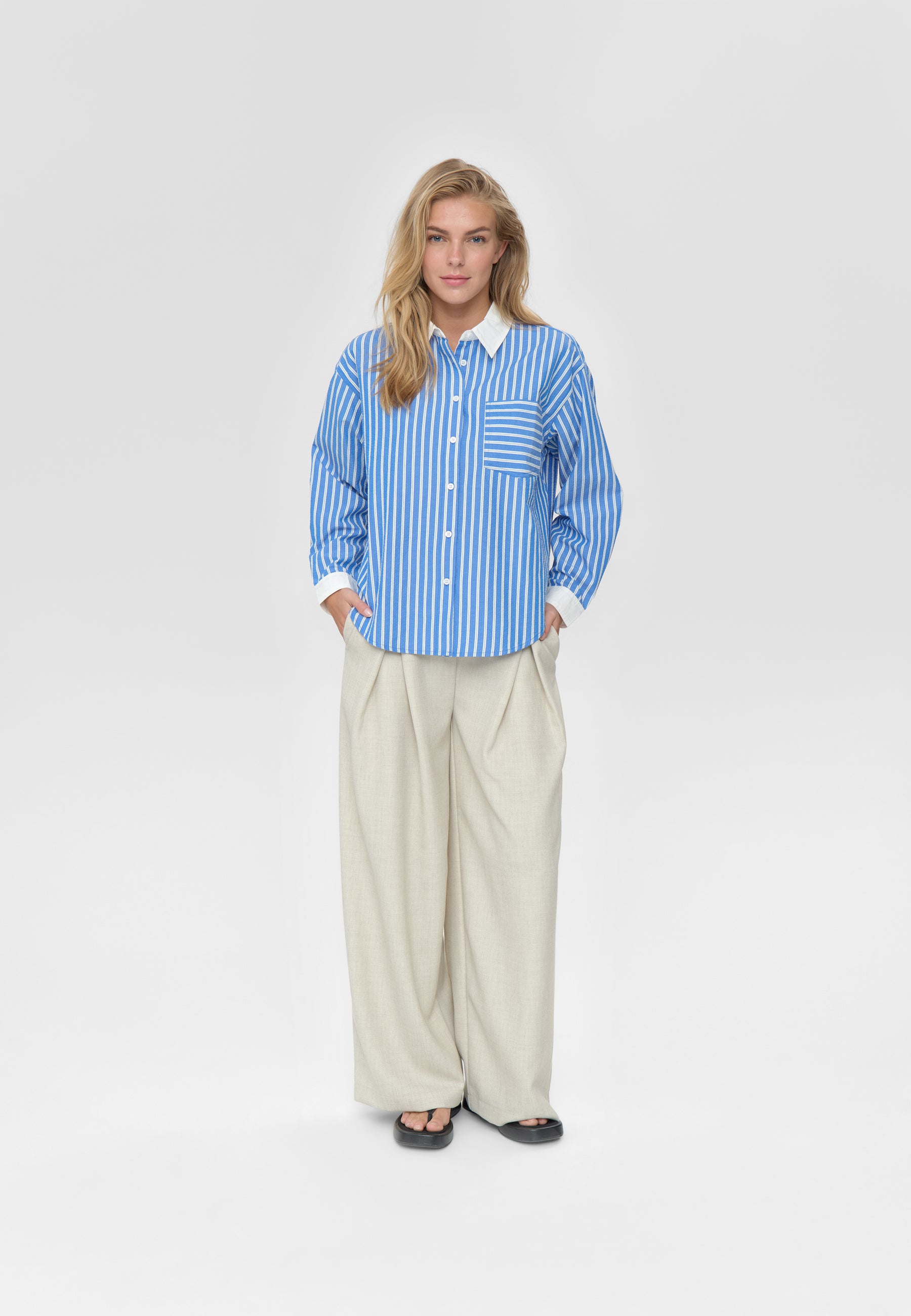 Rhonie shirt 4626 Long Sleeved Shirt - 4148 Victoria Blue