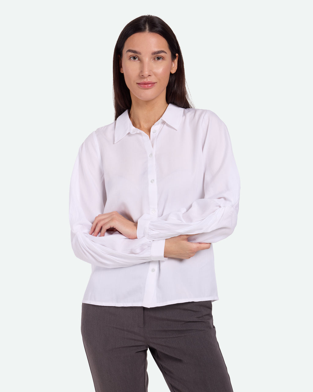 Semano 3691 Shirt Long Sleeved Shirt - 009 Snow White