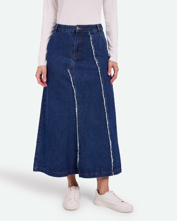 moves Uvela 2335 Skirt Maxi Skirt 1003 Dark Blue